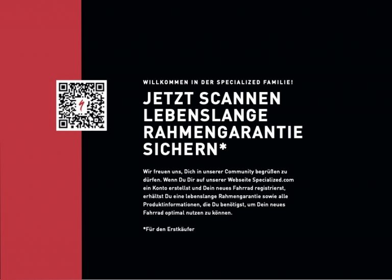 Specialized Bike Registrierung