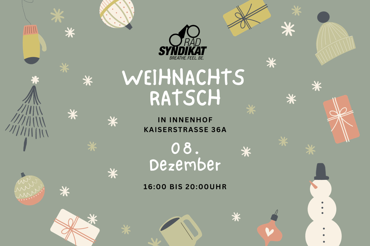 Weihnachtlicher Ratsch im RADsyndikat Innenhof